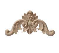 Adornos de madera tallada para muebles, figuras decorativas de madera natural sin pintar, manualidades, apliques, calcomanías, goma, flores, madera tallada, decoración para el hogar, JH1,8