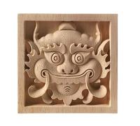 Adornos de madera tallada para muebles, figuras decorativas de madera natural sin pintar, manualidades, apliques, calcomanías, goma, flores, madera tallada, decoración para el hogar, F34, 12
