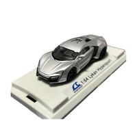 Adornos De Metal De Colección Limitada para Regalos De Modelo De Coche Superdeportivo De Simulación Lykan 1:64 No Control Remoto Modelos(Gray)