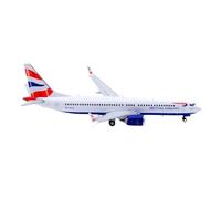 Adornos de Metal Fundido a presión for avión de colección, Modelo de avión de aleación 1:400, Boeing B737 MAX 8 de British Airways, ZS-ZCA