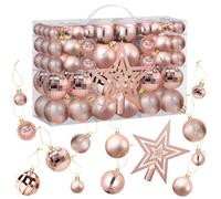 Adornos de Navidad,101 Piezas Bolas de Navidad plástico Adornos del árbol de Navidad decoración navideña decoración