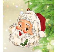 Adornos de Navidad 2024 Old Time Santa Acrílico Colgantes Adornos Colgantes Antiguo Elfo Papá Noel Navidad Bola de Navidad Vintage Art Temporadas Recuerdo Coleccionable Regalo Decoración de Árbol