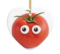 Adornos de Navidad 2025 con forma de corazón de cerámica para colgar, recuerdo personalizado con texto en inglés "I Love You from My Head", adornos de Navidad para árbol de Navidad, fiestas