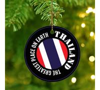 Adornos de Navidad 2025 The Greatest Place on Earth Tailandia, adornos de Navidad, banderas de países de Estados Unidos, adorno de Navidad, bandera internacional, colgante para vacaciones, decoración