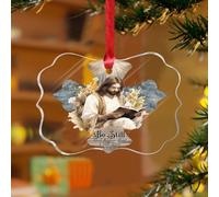 Adornos de Navidad acrílicos de 3 pulgadas 2025 Be still And Know That I Am God Salmo 46:10, adornos de Navidad de granja, decoración de vacaciones, Pascua, belén de Pascua, recuerdo, etiqueta de