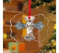 Adornos de Navidad acrílicos de 3 pulgadas 2025 con texto en inglés "He Is Risen", adornos elegantes de Navidad, adornos de árbol de Navidad, Pascua, bebé, Jesús, recuerdo, disco transparente