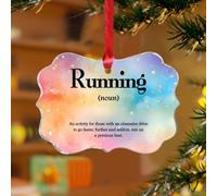 Adornos de Navidad acrílicos de 3 pulgadas 2025, definición de sustantivo corriendo, divertidos adornos colgantes para decoración navideña, palabra, significado, recuerdo, disco transparente, etiqueta