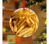 Adornos de Navidad acrílicos de 3 pulgadas 2025 Grill Master Meat Kebab adornos redondos colgantes adornos de Navidad decoraciones de fiesta de Navidad de Oriente Medio Recuerdo de cocina de disco