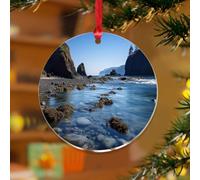 Adornos de Navidad acrílicos de 3 pulgadas del Parque Nacional 2025, adornos redondos de Navidad, adornos navideños festivos, decoración del hogar, acuarela, viaje, arte, cartel, recuerdo, disco