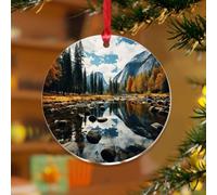 Adornos de Navidad acrílicos de 3 pulgadas del parque nacional Yosemite 2025, adornos de Navidad, adornos de Navidad, decoraciones de fiesta de Navidad, pósteres de aventura, impresiones de recuerdo