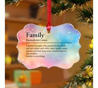 Adornos de Navidad acrílicos de 7,6 cm, definición de sustantivo familiar, adornos colgantes para colgar, adornos festivos, vacaciones, decoración del hogar, lingüística, frase, recuerdo, disco