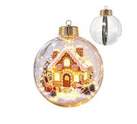 Adornos de Navidad con luces brillantes, decoración de escena de historia | Festive Lighted Ball Ornament for Indoor Apartment Living Room Bedroom Party Tree Coat Fireplace