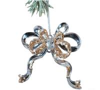 Adornos de Navidad de acrílico transparente con purpurina, inastillables, decoración colgante para árbol, bolas minimalistas modernas, formas surtidas, transparente, 12 cm (D)