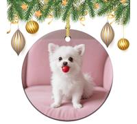 Adornos de Navidad de cerámica para colgar con cuerda dorada, decoración de árbol de Navidad de porcelana para chimenea, mantel, corona, Navidad, fiesta, invierno, regalo