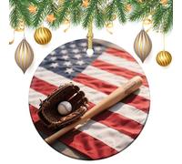 Adornos de Navidad de cerámica para colgar con cuerda dorada, guante de béisbol de porcelana y murciélago, decoración de árbol de Navidad para chimenea, mantel, corona, Navidad, fiesta, decoración de