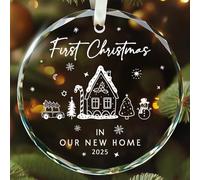 Adornos de Navidad de gato 2025, adorno divertido para árbol de Navidad, bonitos adornos únicos de madera, bonita decoración navideña y regalo para amantes de los gatos (hogar nuevo)