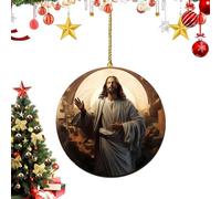 Adornos de Navidad de la Natividad - Decoraciones Religiosas de Acrílico 2D - Adornos de árbol de la Natividad | para el hogar, árbol de jardín, Pascua, estantería, interior del coche, manija de la