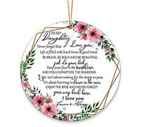 Adornos de Navidad impresos a dos lados para mi hija, adornos de Navidad, regalos inspiradores, adornos de Navidad para hija y papá, decoración de casa, oficina, 7,8 cm