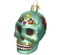 Adornos de Navidad Old World: Halloween Kitty de Vidrio soplado Adornos para árbol de Navidad, Día de los Muertos, 3¼"