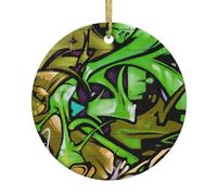 Adornos de Navidad para dibujar graffiti, adorno decorativo festivo para colgar, perfecto para vacaciones y regalo