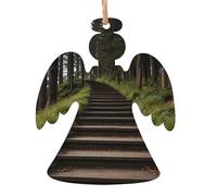 Adornos de Navidad para escaleras de Troll, 2 piezas de adornos de árbol de madera con diseños alegres, decoración acogedora para el hogar