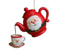 Adornos de Navidad Teapot | 2D acrílico Tea Pot Christmas Decorations | Rústico Bag Charm Home Decor for Wall Indoor Outdoor Garden Window Shelf Car Fireplace Office Room