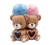 Adornos de oso, adornos de revelación de género, figuritas de oso para niño o niña, adornos para fiestas de Baby Shower