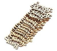 Adornos de palabras de madera Feliz cumpleaños recorte de madera manualidades decorativas DIY astillas de madera suaves y duraderas para decoraciones de fiesta 60 piezas