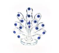 Adornos De Pavo Real De Cristal, Pavo Real De Ojos Azules, Pantalla Abierta, Artesanías Creativas De Cristal, Adornos De Escritorio, Manualidades De Decoración Del Hogar,Tamaño Grande 240*130*235