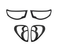 Adornos de pilotos traseros Cubiertas Faros Delanteros Y Traseros Para Mitsubishi Para Triton L200 2006-2014 ABS Negro Mate Accesorios Exteriores Para Coche Cubierta Luz Trasera Coche(LIGHT COVER)