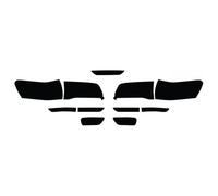 Adornos de pilotos traseros Cubiertas Tintadas Para Luces Traseras Tercera Luz De Freno Reflector Parachoques Trasero Para Jeep Para Grand Cherokee 2014-2021 cubierta de lámpara trasera