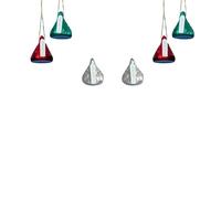 Adornos de pl stico en miniatura de besos de Kurt Adler HERSHEY'S HY0158, juego de 6, para Navidad