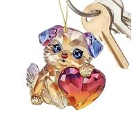 Adornos de San Valentín, encanto de coche | Lindos animales 2D Valentines Car Charm,Colgante de mochila para San Valentín, adornos en forma de corazón, decoraciones de llavero para su