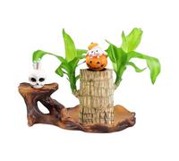 Adornos Decorativos Mini planta brasileña con monje para cultivar tu propia suerte, fácil de mantener, ideal para interiores y exteriores, dormitorio, cocina, escritorio, jardín y más ( Coffee, 13cm)