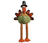 Adornos dorados de pavos para parejas, muñeca de pareja, muñeca de pareja de pavos, mesa de Acción de Gracias con patas colgantes, exquisito kit de pavo hecho a mano con relleno de pavos de peluche