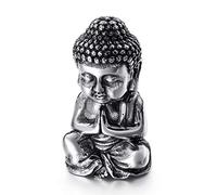 Adornos Estatuas Esculturas Estatua De Buda De Acero Inoxidable De Fundición Vintage Artesanías Creativas Creyentes Budistas Sala De Estar Decoración del Hogar Regalo
