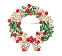 Adornos familiares de Navidad de forma redonda alfileres de joyas y broches joyas de navidad de diamantes de diario de diario de diablo