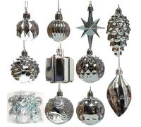 Adornos for árbol de Navidad, 12 Piezas Adornos navideños, Bolas for, decoración navideña(Clear Blue)