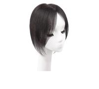 Adornos for cabello humano real for mujer, base invisible sin costuras de 12x13cm, adorno for adelgazar el cabello for agregar volumen for uso diario(Natural color,12 inch)