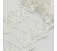 Adornos for coser, 1 yarda/lote de adornos de encaje Floral for decoración de bodas, costura de vestidos DIY(Color 1 White 4.92in)