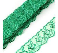 Adornos for coser, Adornos de encaje bordados for accesorios de costura DIY(Grass Green)
