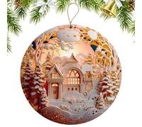 Adornos genéricos | Decorative 2D Acrylic Car Charm | Holiday Hanging Ornaments, Cute Christmas Car Accessories, Wall Decorations Festive Car Ornament Cute Home Elk Pendant