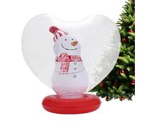 Adornos inflables de Navidad | Decoración navideña iluminada en forma de corazón - Figura interior de bolas inflables con control remoto | para patio, piscina, jardín, césped, porche, playa, patio y