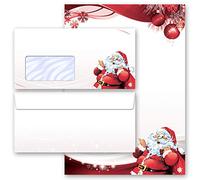 Adornos-juegos de papelería Navidad Navidad, CARTA A PAPÁ NOEL 100 hojas estampadas + 100 sobres estampados DL, con ventanas | Paper-Media