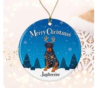 Adornos Navidad Perro Amante De Las Mascotas Jagdterrier Moda Albero Di Natale Addobbi Natalizi Cerámica Bonitos Ornamenti L'Albero Di Natale para Casa Adornos Familia