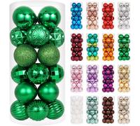 Adornos navide os irrompibles de XmasExp, 24 unidades, juego de adornos navide os para bolas de rbol de Navidad, 40 mm (1,57 in), color verde