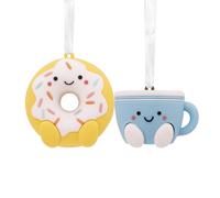 Adornos navide os magn ticos para rbol Hallmark Better Together Coffee and Donut (juego de 2)