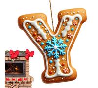 Adornos navideños acrílicos - Letras festivas de árbol | Formas colgantes de vacaciones - Pantalla artesanal de decoración de alfabeto colorido, conjunto de acentos de símbolos encantadores para la