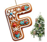 Adornos navideños acrílicos - Letras festivas de árbol | Formas colgantes de vacaciones - Pantalla artesanal de decoración de alfabeto colorido, conjunto de acentos de símbolos encantadores para la