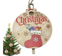 Adornos Navideños Adornos Colgantes Murales en Madera con Cuenta Atrás | Adornos Navideños para Árbol para Patio Pared Jardín Exterior Hogar Fiesta Vacaciones y Invierno A